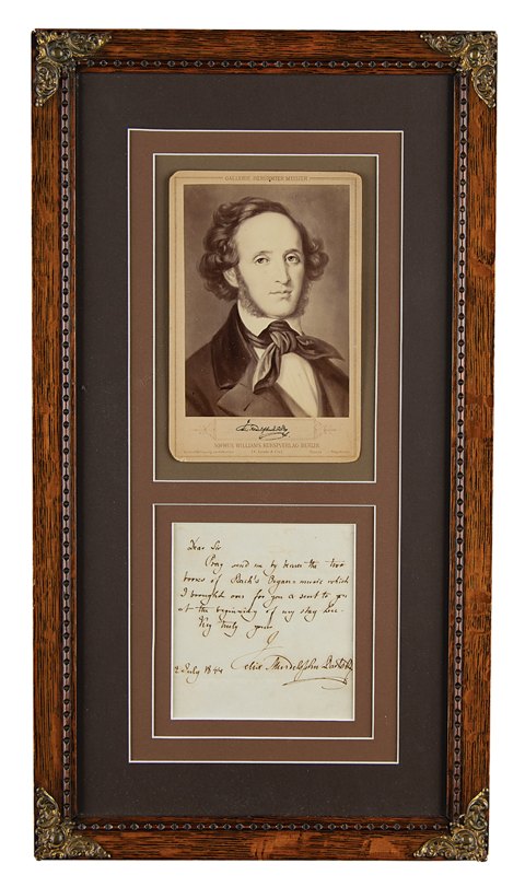 Mendelssohn, Felix - Ensemble with Autograph Letter Signed