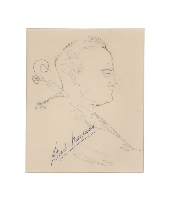 Navarra, André - Signed Portrait & Signed LP.