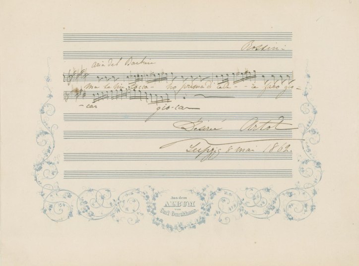 Artot, Désirée - Autograph Musical Quotation Signed