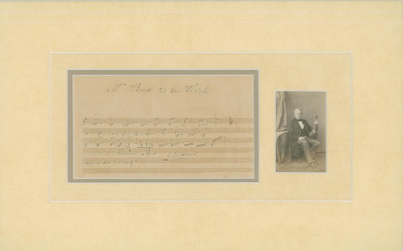 Bériot, Charles De - Ensemble with Autograph Musical Quotation &