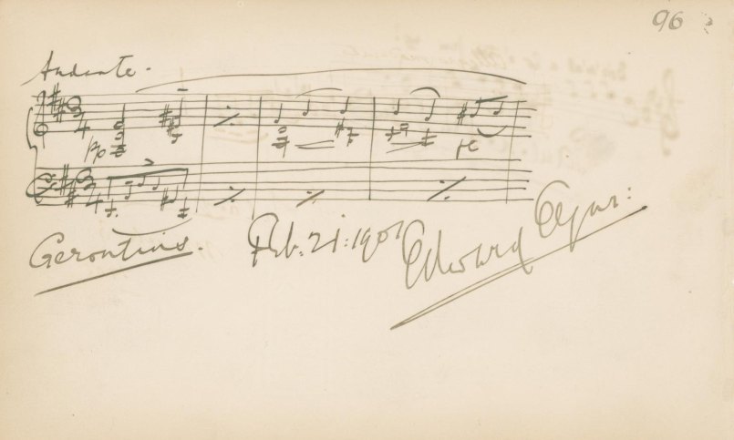 Elgar, Edward - Autograph Musical Quotation Signed