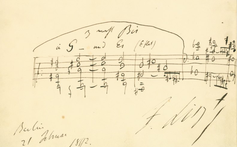 Liszt, Franz - Autograph Musical Quotation Signed