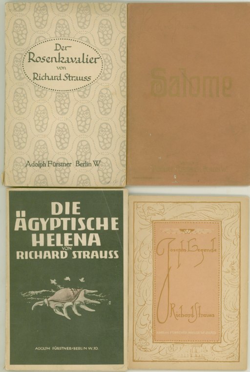 Strauss, Richard - Eight First-Edition Librettos: Salome, Elektra, Der