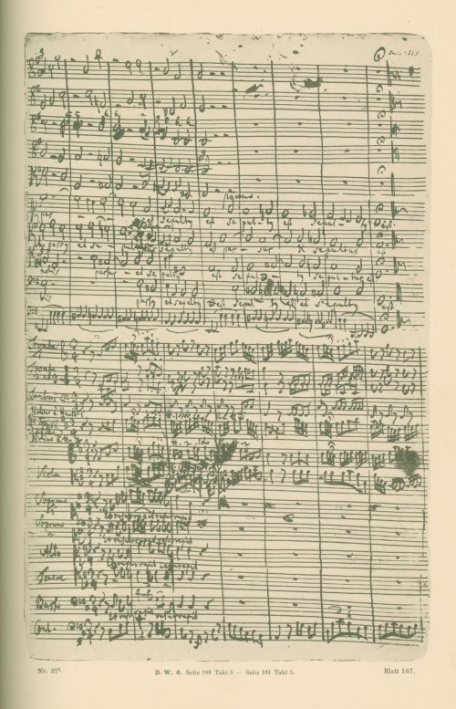 Bach, Johann Sebastian - Bachs Handschrift in zeitlich geordneten