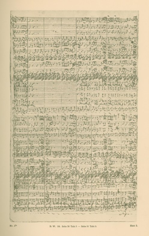 Bach, Johann Sebastian - Bachs Handschrift in zeitlich geordneten