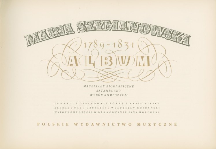 Szymanowska, Maria - Maria Szymanowska Album