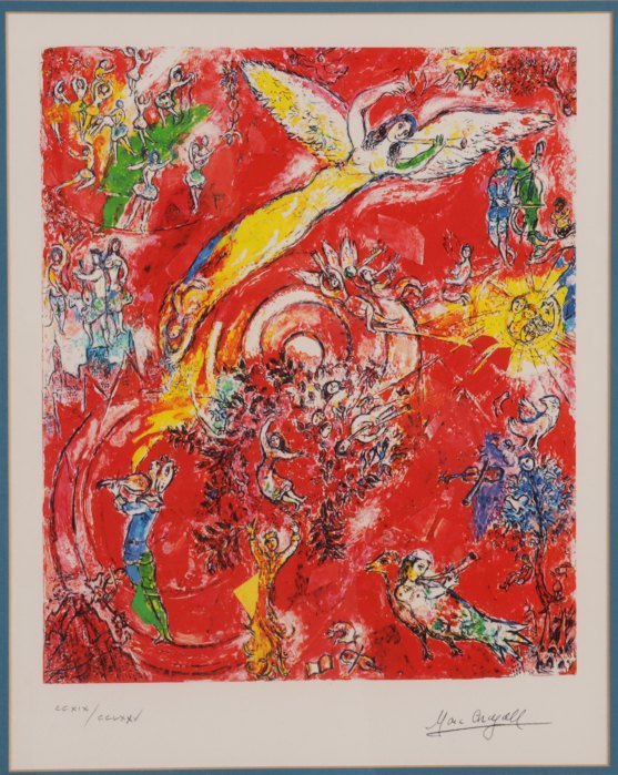 Chagall, Marc - Pair of Signed Lithographs Heralding Music.