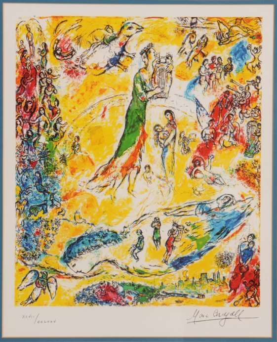 Chagall, Marc - Pair of Signed Lithographs Heralding Music.