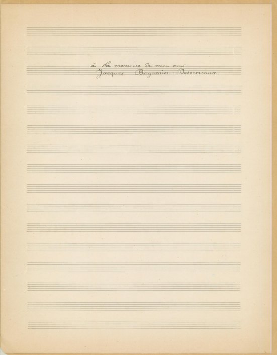 Collet, Henri - Manuscript Song Signed