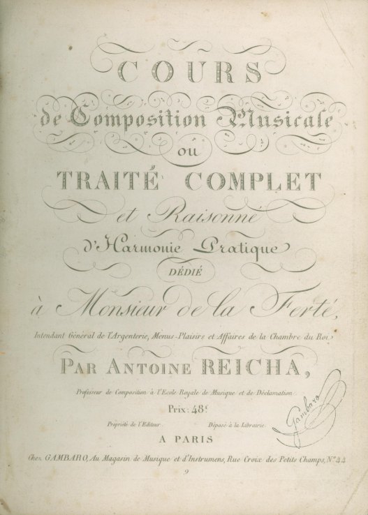 Reicha, Anton - Cours de Composition Musicale ou Traité Complet et