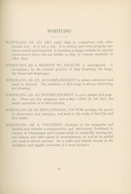 WHISTLING METHOD - Woodward, Agnes - Whistling as an Art: A Method for