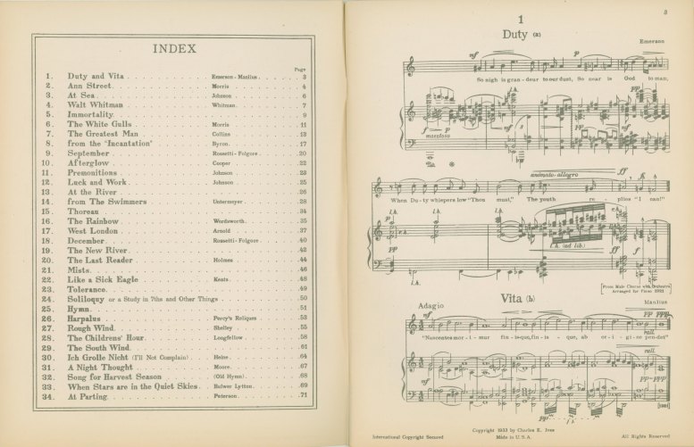 Ives, Charles - New Music. Thirty-Four Songs.