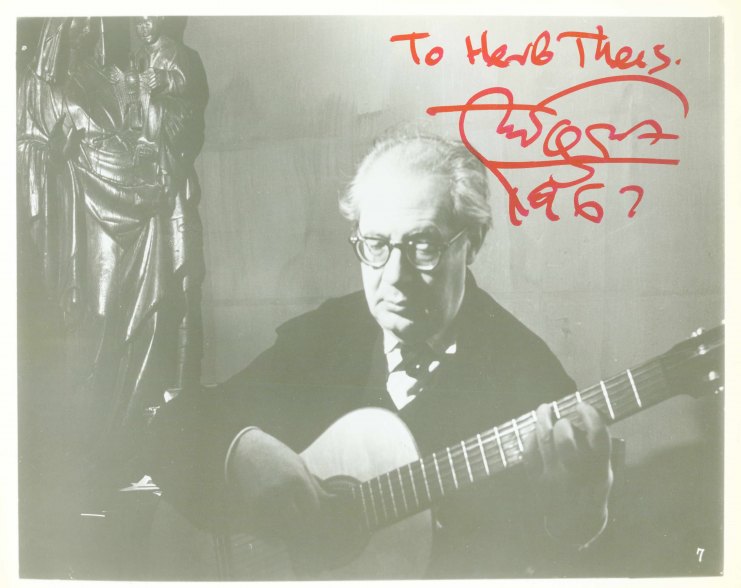 Segovia, Andrés - Photograph Signed