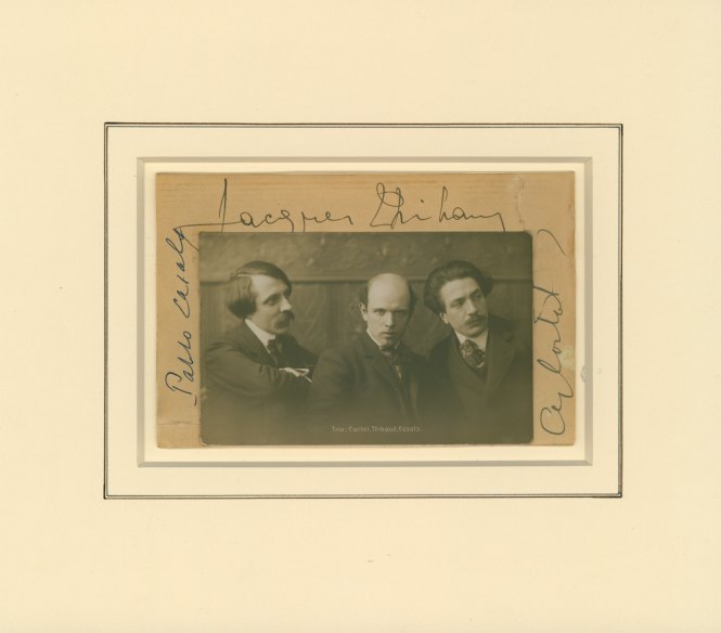 TRIO - CORTOT, THIBAUD, CASALS - Photograph Signed by Each.